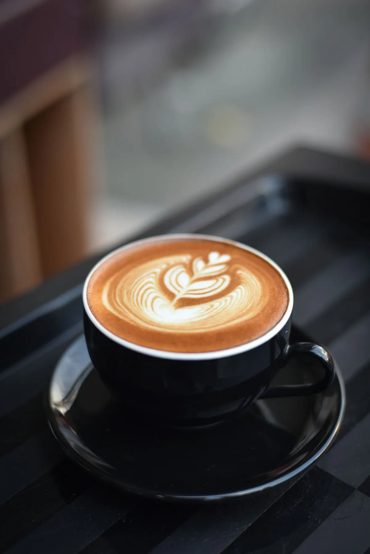 Fresh latte art at Neighbourhood Cafe, Trevallyn